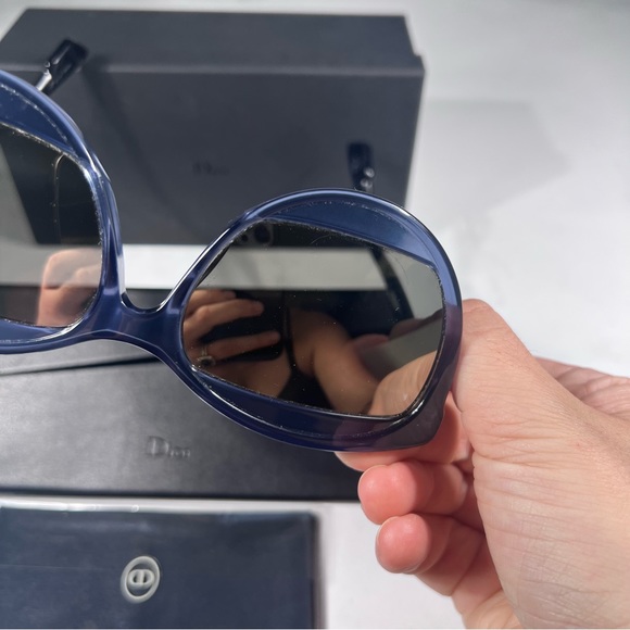 Christian Dior Diormania 2 Blue Havana Grey Sunglasses main image 5